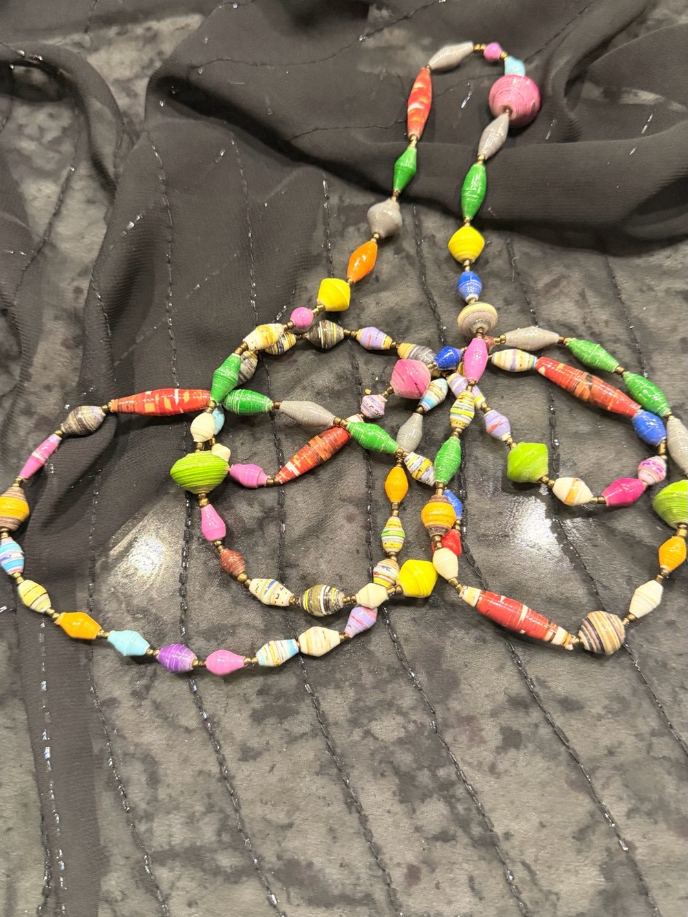 Colorful Beaded Necklace for Women - Multicolor